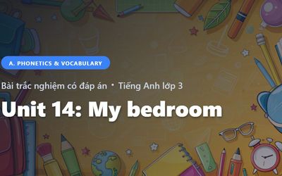 Bài Trắc Nghiệm Tiếng Anh lớp 3 Unit 14: My bedroom - Phonetics and Speaking - Global Success có đáp án
