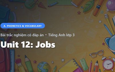 Bài Trắc Nghiệm Tiếng Anh lớp 3 Unit 12: Jobs - Phonetics and Speaking - Global Success có đáp án