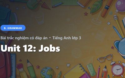 Bài Trắc Nghiệm Tiếng Anh lớp 3 Unit 12: Jobs - Grammar - Global Success có đáp án