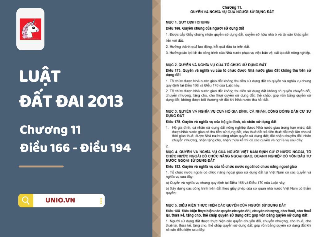Luật Đất đai 2013 - Chương 11 - Điều 166 đến Điều 194