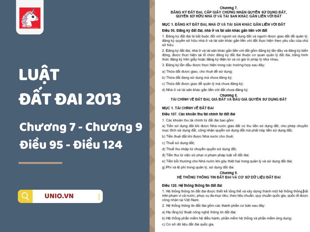 Luật Đất đai 2013 - Chương 7 đến Chương 9 - Điều 95 đến Điều 124