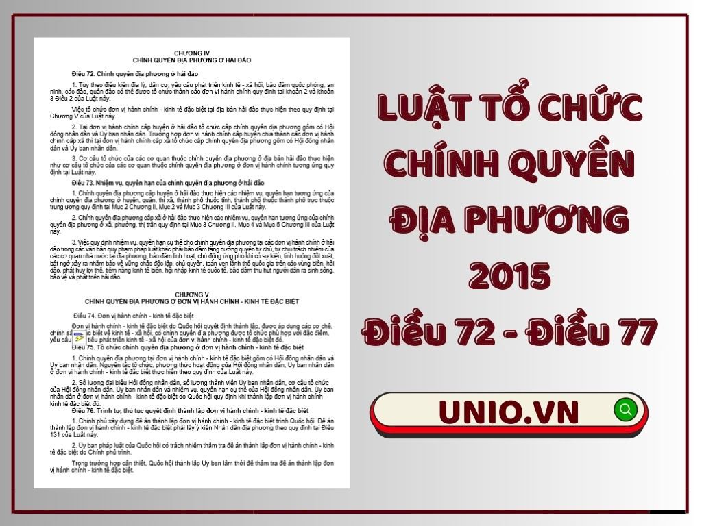 Luật Tổ chức chính quyền địa phương 2015 - Điều 72 đến Điều 77 - Chương IV và Chương V