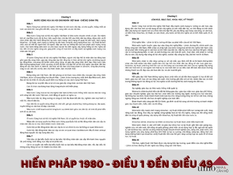 Hiến pháp 1980 Điều 1 đến Điều 49 - Unio.vn