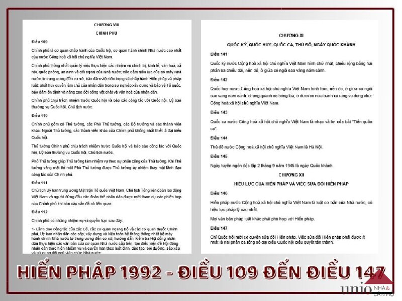 Hiến pháp 1992 - Điều 109 đến Điều 147 - Unio.vn