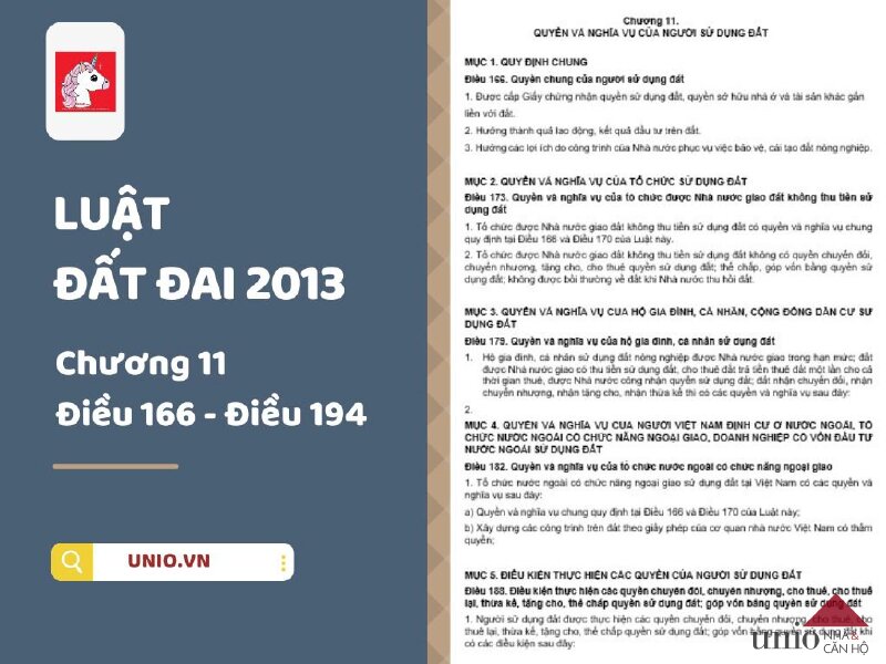 Luật Đất đai 2013 - Điều 166 đến Điều 194 - Unio.vn