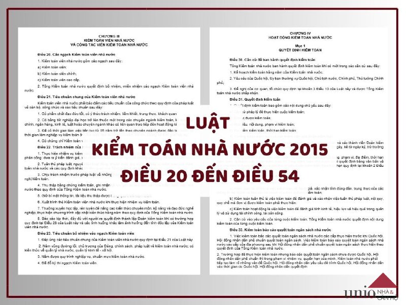 Luật Kiểm toán nhà nước 2015 - Điều 20 đến Điều 54 - Unio.vn