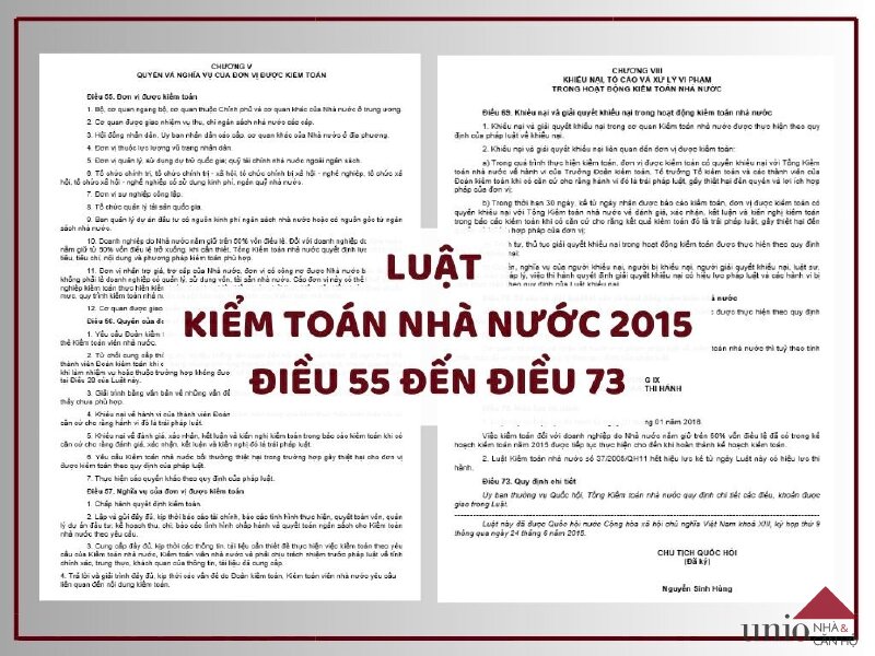 Luật Kiểm toán nhà nước Điều 55 đến Điều 73 - Unio.vn