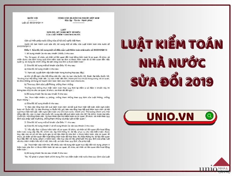 Luật Kiểm toán nhà nước sửa đổi 2019 - Unio.vn