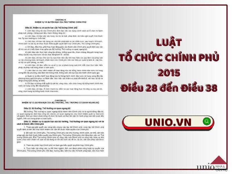 Luật Tổ chức Chính phủ 2015 - Điều 28 đến Điều 38 - Unio.vn