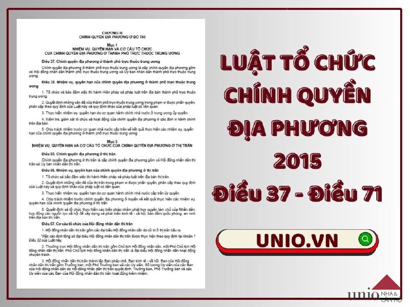 Luật Tổ chức chính quyền địa phương 2015 - Điều 37 đến Điều 71 - Unio.vn