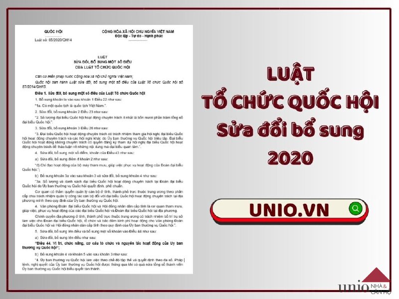 Luật tổ chức Quốc hội sửa đổi, bổ sung 2020 - Unio.vn